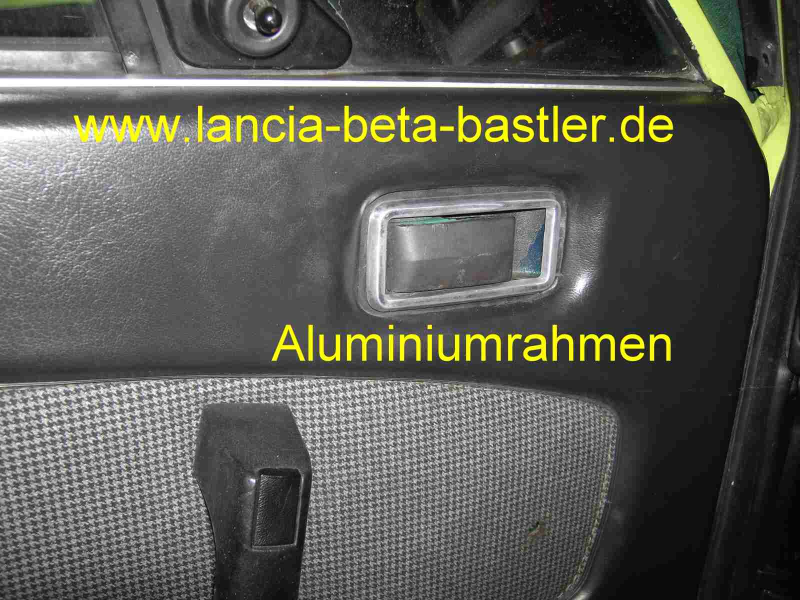 Trgriffrahmen Lancia Beta eingebaut